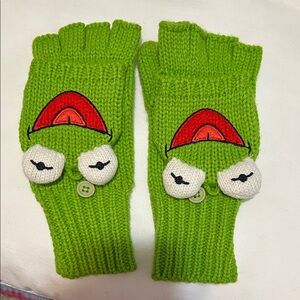 Kermit the Frog Knit Fingerless Gloves for adults from Disney